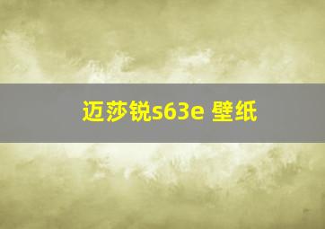 迈莎锐s63e 壁纸